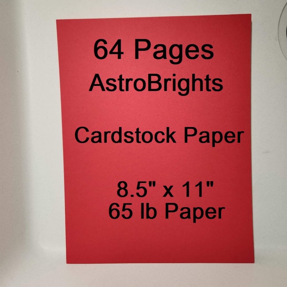 64 Pages Sheets Red Cardstock Paper AstroBrights Invitation Cards Scrapbooks Fly